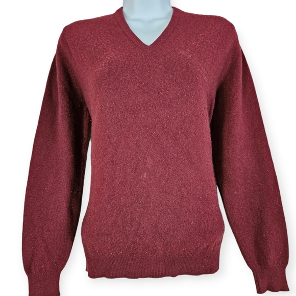 Jaeger Sweaters - Vintage Jaeger rust red sik cashmere sweater Womens Medium 36